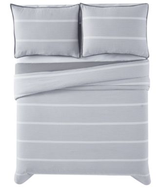 Niari Yarn Dye Stripe 3 Piece Comforter Set, King