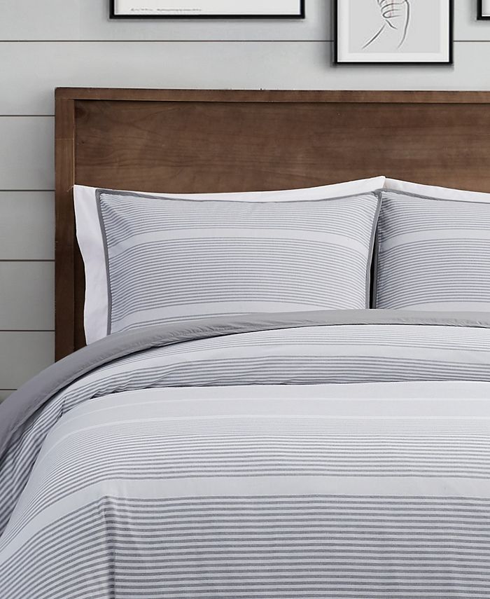 Brooklyn Loom Niari Yarn Dye Stripe 3 Piece Duvet Cover Set, King