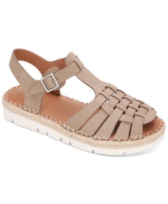 Gentle Souls - Women's Lizzy Woven T-Strap Sandals