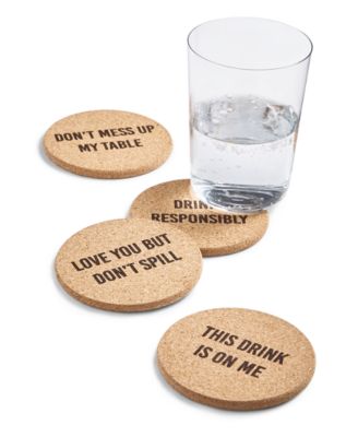 The Cellar - Words Cork Coasters, Set of 4