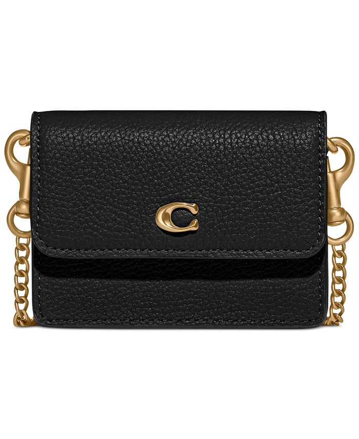 COACH Half Flap Leather Card Case & Reviews - Handbags & Accessories -  Macy's