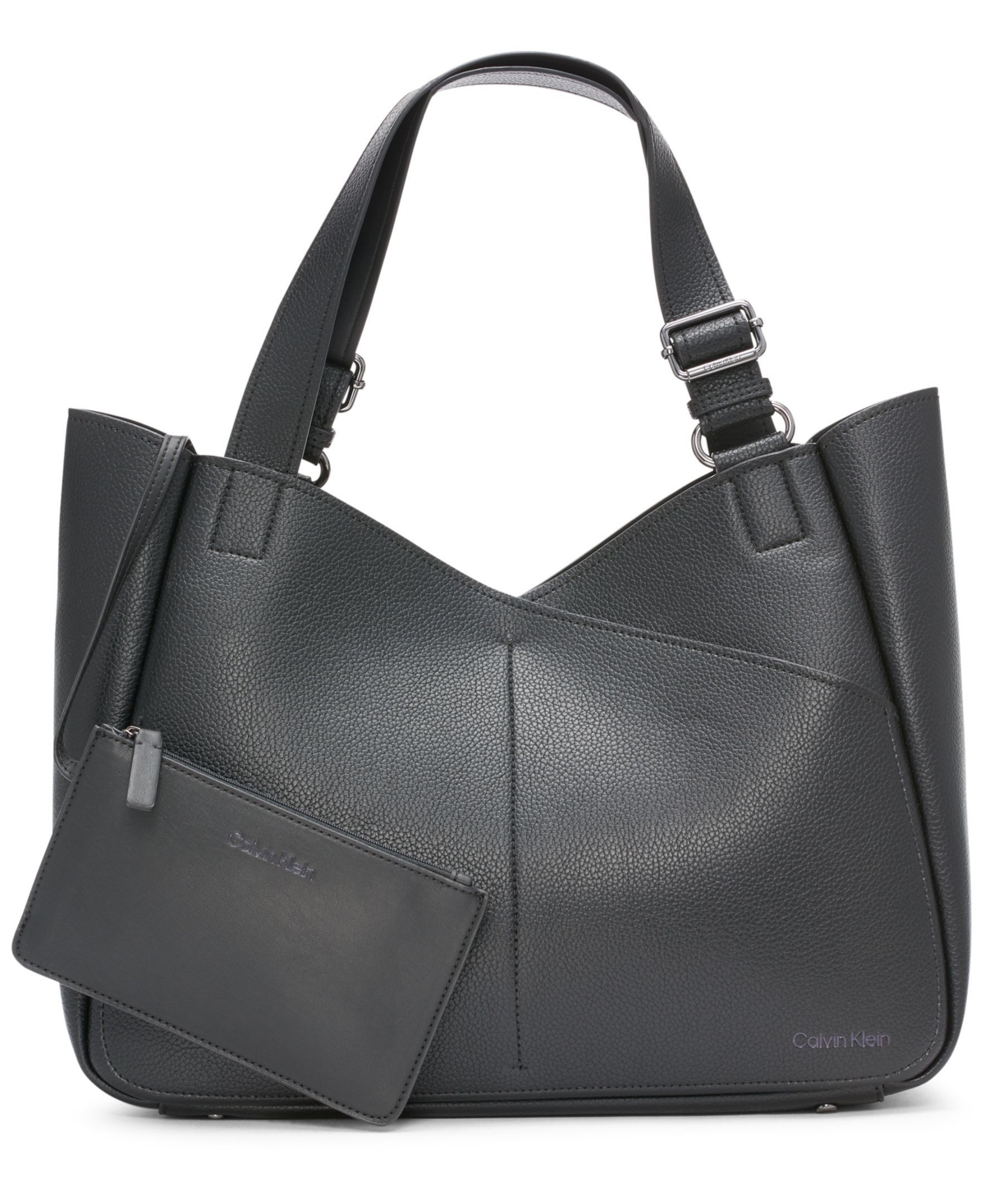Zoe Tote with Pouch - Black