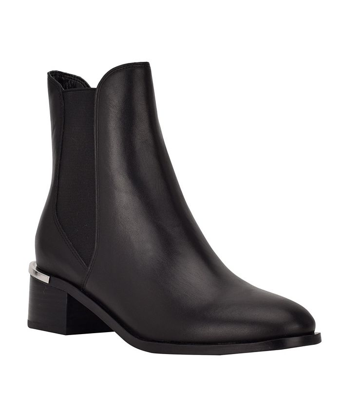 Calvin Klein Women's Tiana Slip On Block Heel Booties - Macy's