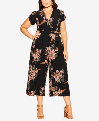 City Chic Plus Size Trendy Sophia Jumpsuit In Black