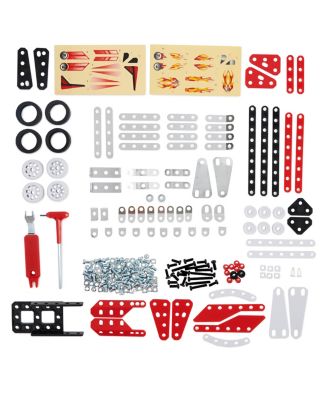 Meccano, 10-in-1 Racing Vehicles Stem Model Building Kit with 225 Parts and Real Tools, Kids Toys for Ages 8 and up