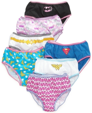 image of Dc Comics Justice League Cotton Underwear, 7-Pack, Little Girls & Big Girls