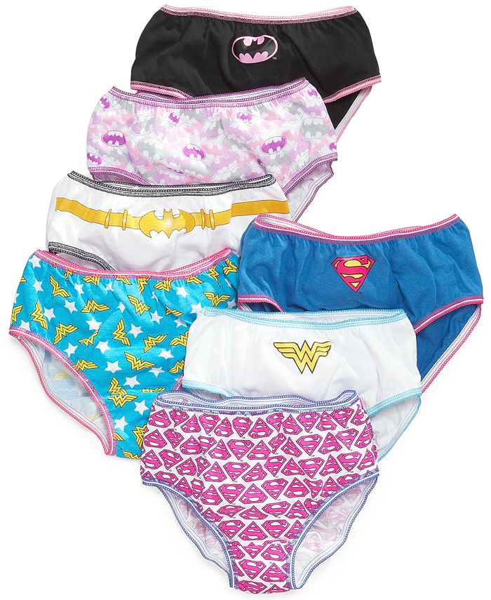 DC Comics Justice League Cotton Underwear, 7-Pack, Little Girls