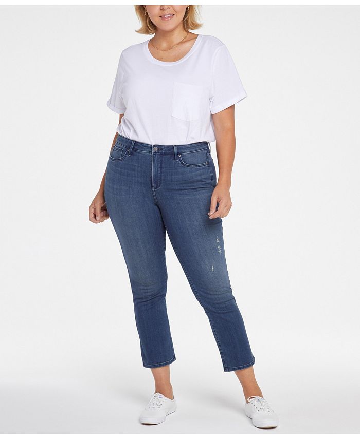 NYDJ Sheri Tummy-Control Slim-Leg Jeans - Macy's