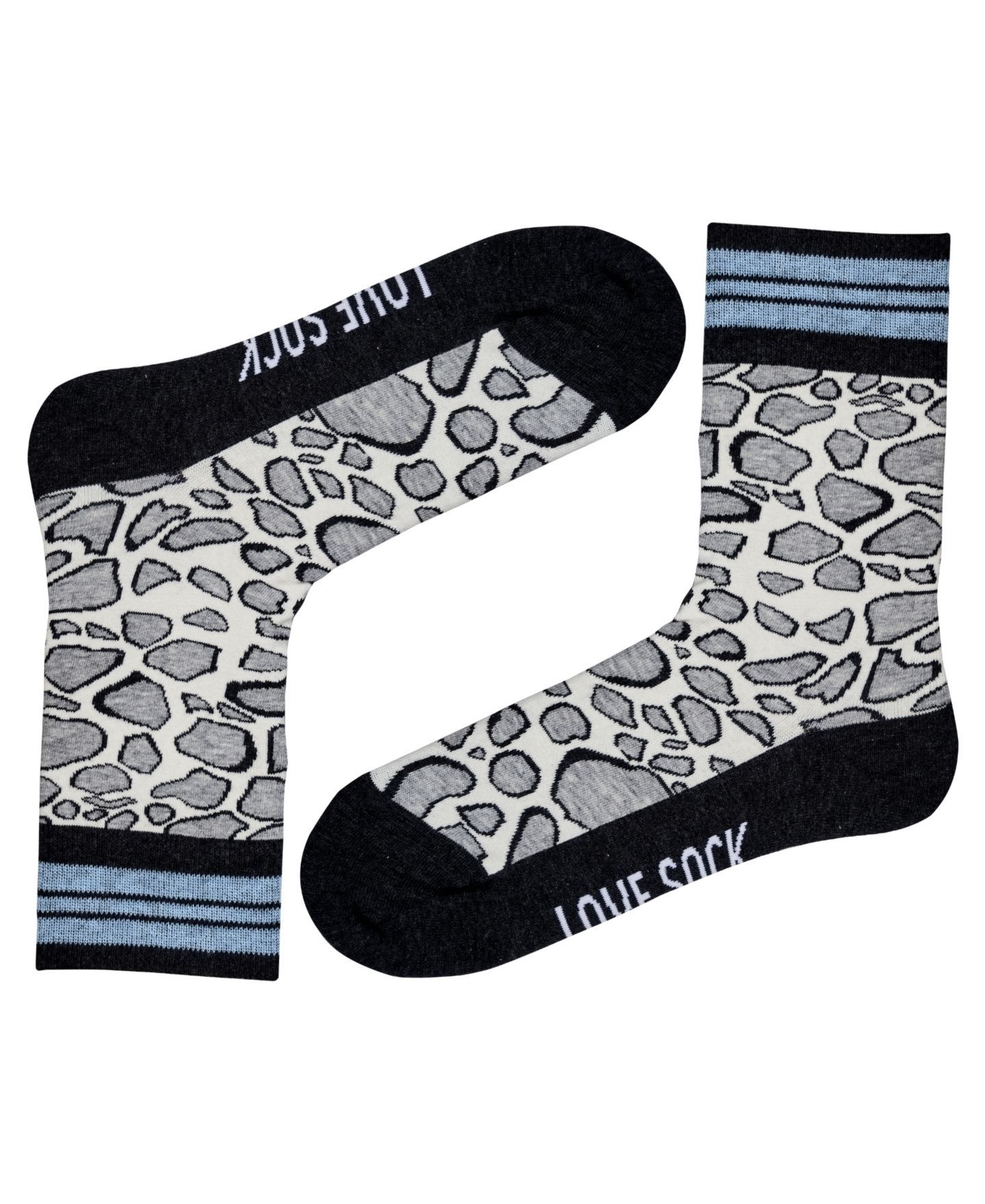 Носки, укороченные, хлопок, леопардовый принт — Love Sock Company, цвет: Серый — фото 1