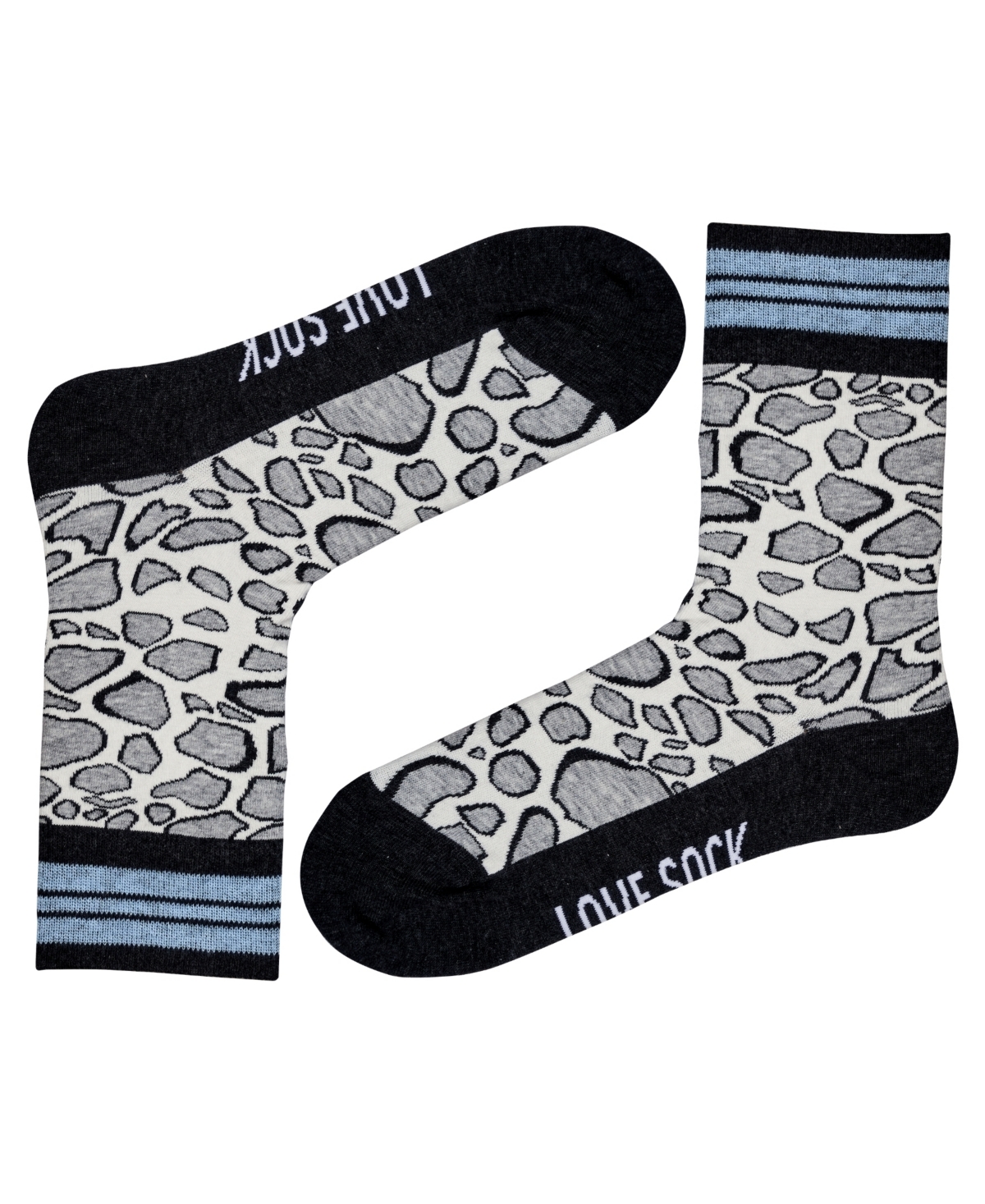 Leopard Cotton Women's Quarter Socks - Gray