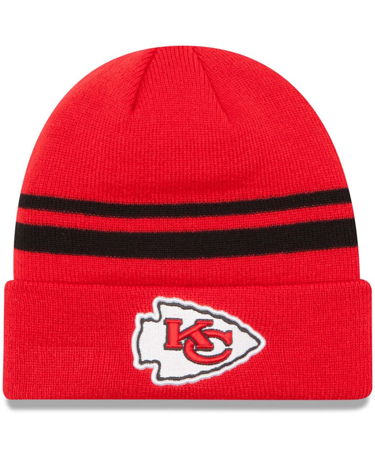 New Era Men's Red Kansas City Chiefs Team Logo Cuffed Knit Hat - Red
