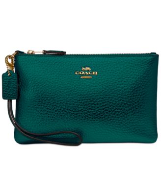 coach metallic wristlet