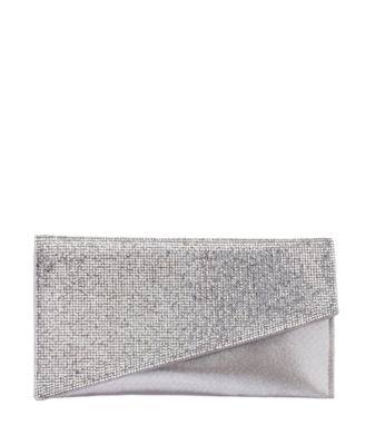 silver clutch bag with handle