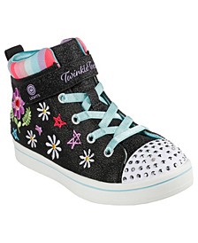 Little Girls Twinkle Toes- Sparkle Rayz - Blooming Steps Light Up Stay-Put Closure Casual Sneakers from Finish Line