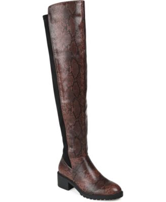 Women's Aryia Extra Wide Calf Over The Knee Lug Sole Boots