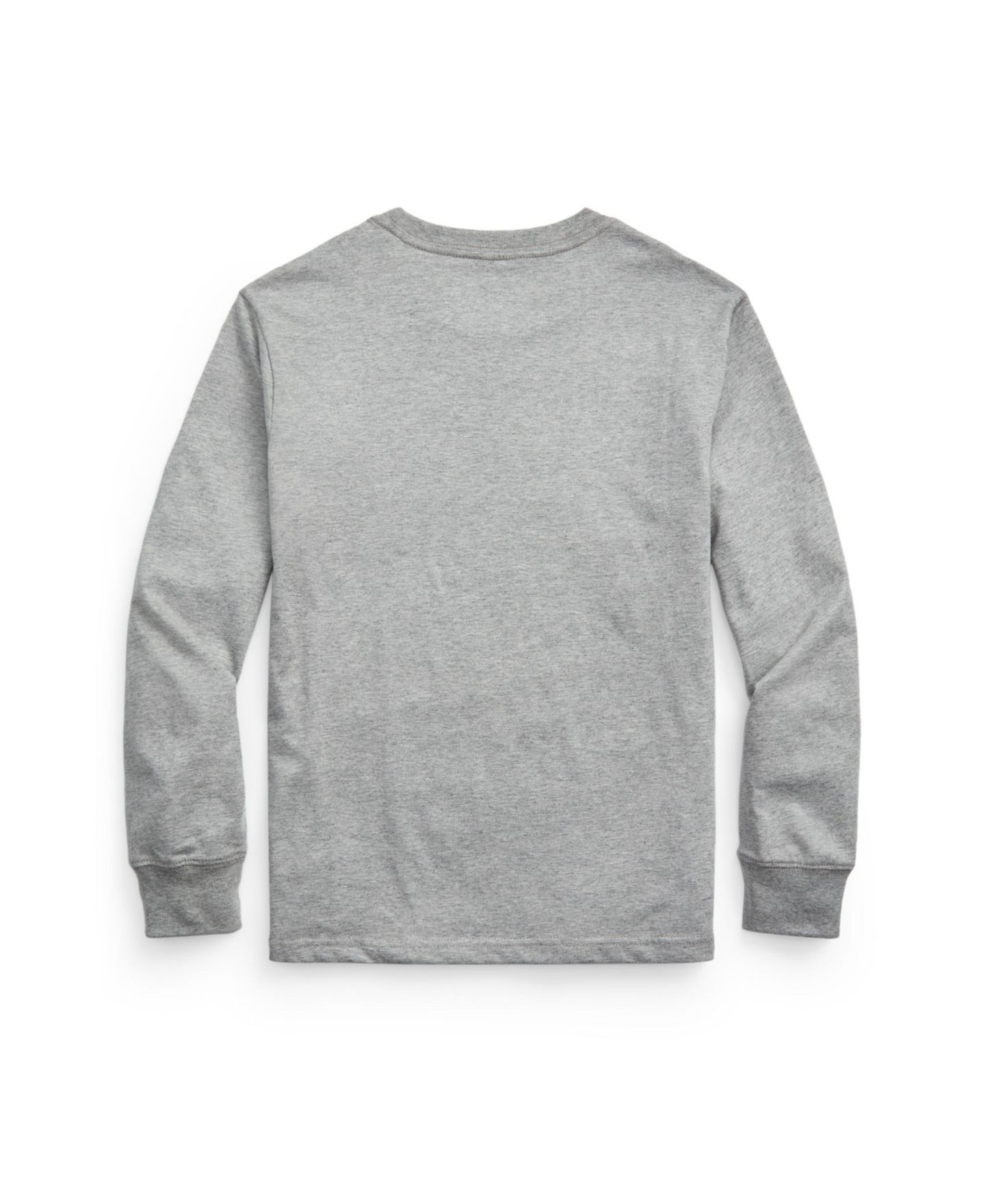 Футболка Polo Ralph Lauren Cotton Jersey Long-Sleeve для мальчиков, цвет: Меланжевый — фото 5
