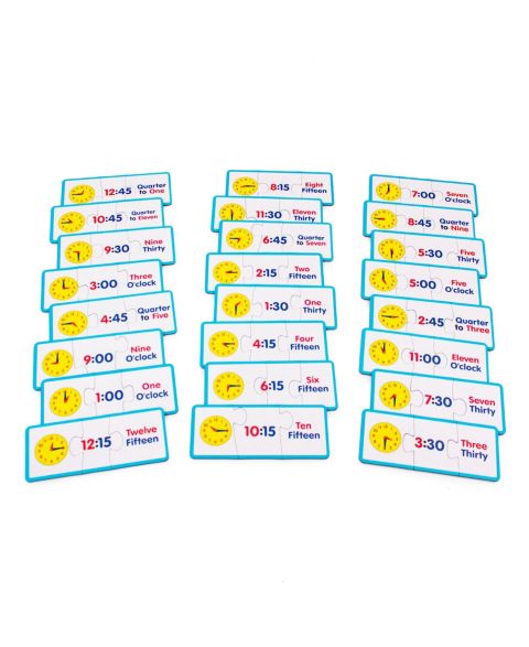 Детские игрушки Junior Learning Time Puzzles Educational Learning Set, 72 Pieces, Ages 5+