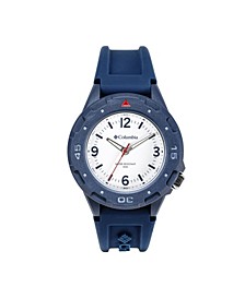 Unisex Trailhead Analog Blue Silicone Strap Watch, 46mm