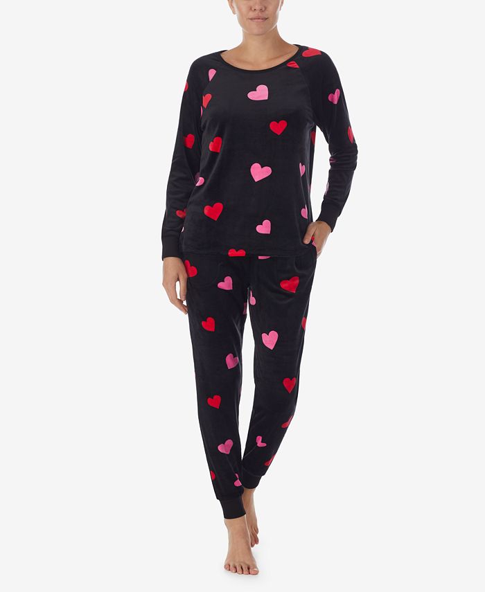 kate spade new york Women's Stretch Velour Jogger Pajama Set - Macy's