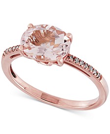 Morganite (1-3/4 ct. t.w.) & Diamond (1/20 ct. t.w.) Ring in 10k Rose Gold