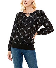 Women's Long Sleeve with Chainlink Pullover Sweater