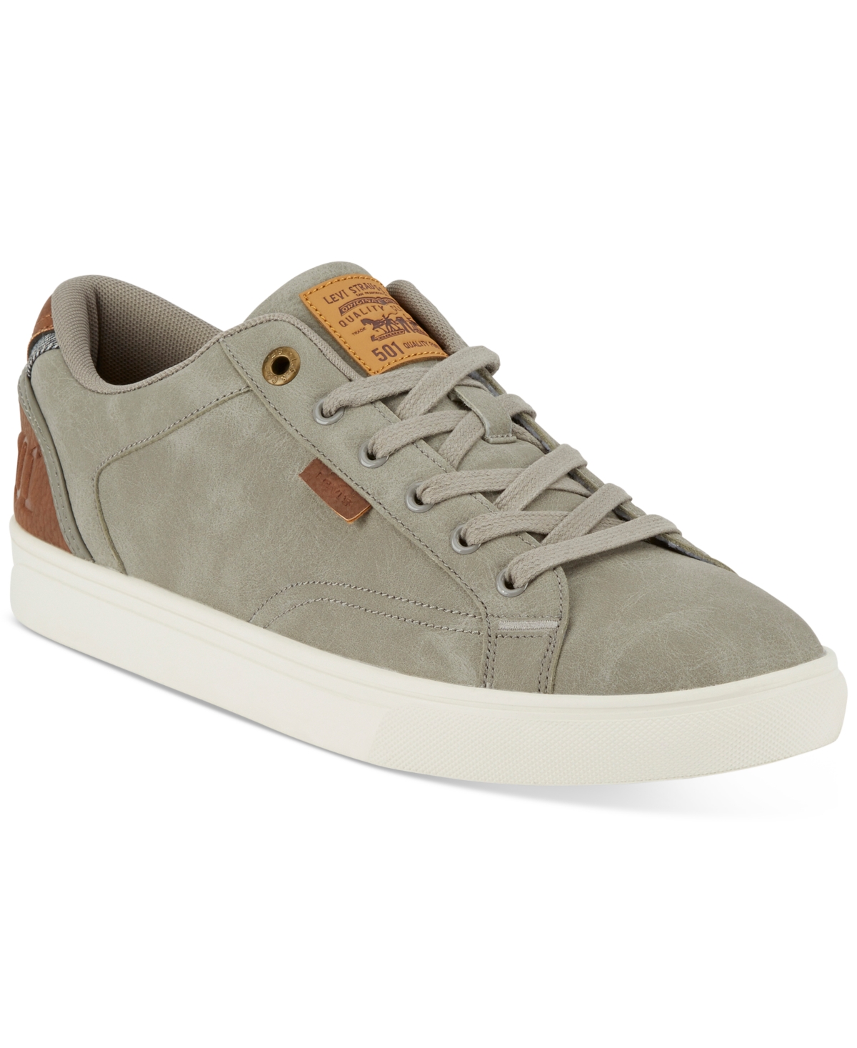 UPC 191605775445 product image for Levi's Men's Jeffrey 501 Waxed Faux-Leather Sneakers Men's Shoes | upcitemdb.com