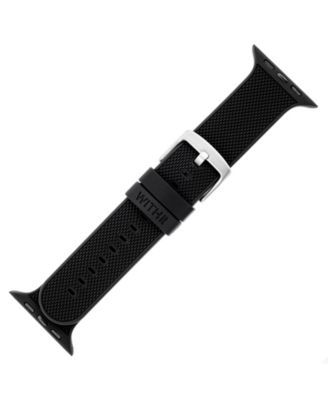 Black Textured Silicone Band designed for Apple Watch&reg; 42mm (Series 1-3 only) & 44/45/46/49mm (Ultra & Ultra 2) 