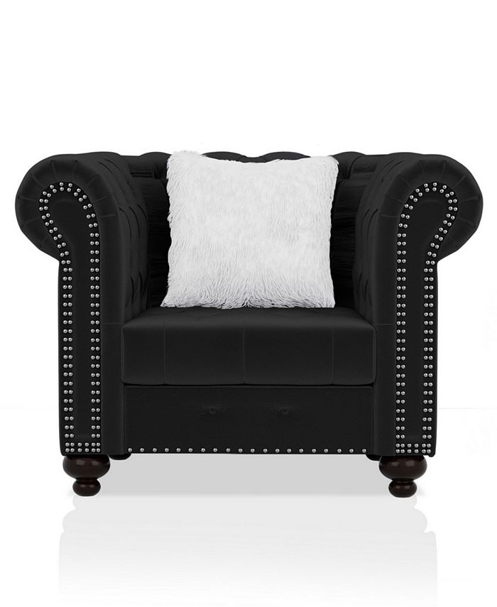Furniture of America Colita Tufted Accent Chair Macy's