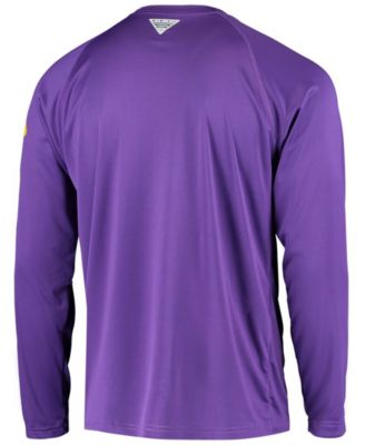 Men's Purple LSU Tigers Terminal Tackle Omni-Shade Long Sleeve T-shirt