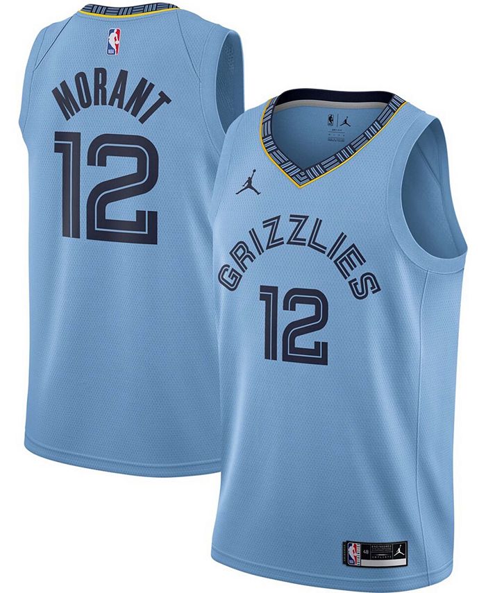 Youth Jordan Brand Ja Morant Light Blue Memphis Grizzlies Swingman Jersey - Statement Edition