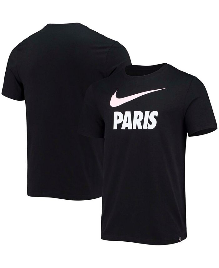 Nike Men's Black Paris Saint-Germain Swoosh Club T-shirt & Reviews ...