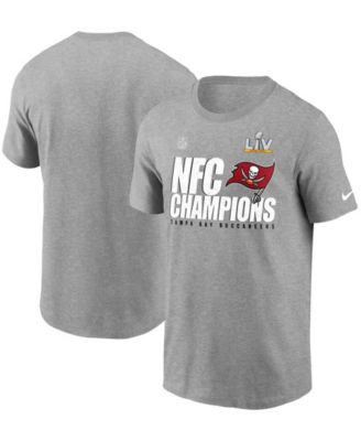 Men's Heathered Gray Tampa Bay Buccaneers 2020 NFC Champions Locker Room Trophy Collection T-shirt