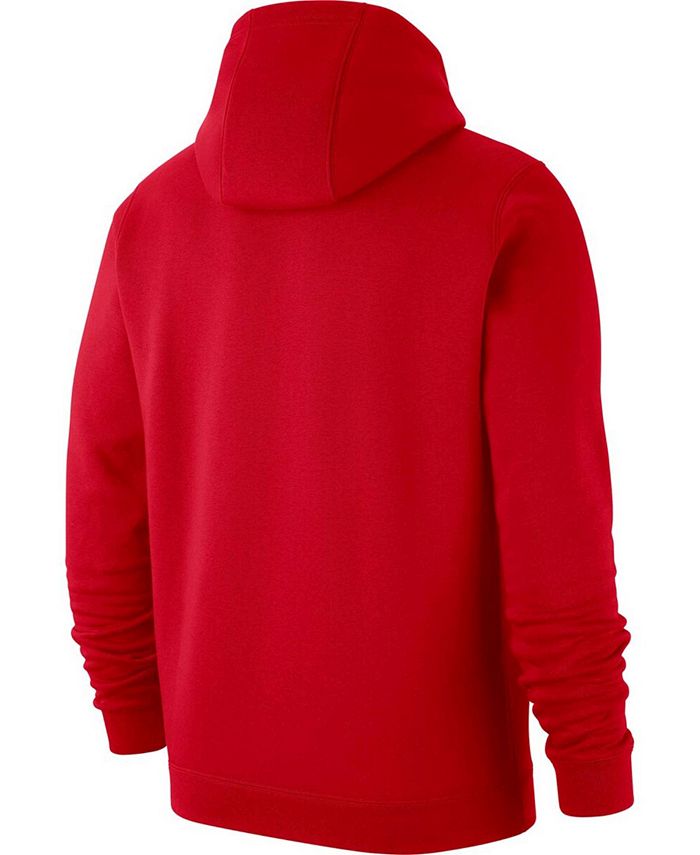 Nike men's ohio state buckeyes scarlet club college pullover fleece hoodie clearance