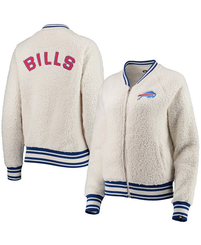 New Era Women's Cream Buffalo Bills Sherpa Full-Zip Jacket - Macy's