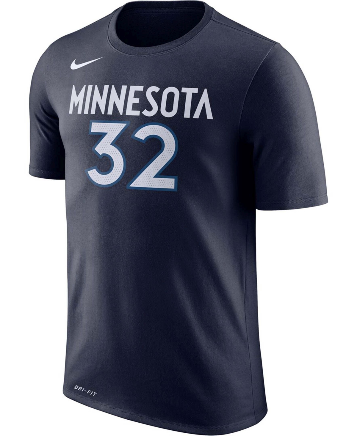 Shop Nike Men's Karl-anthony Towns Blue Minnesota Timberwolves Name & Number Performance T-shirt