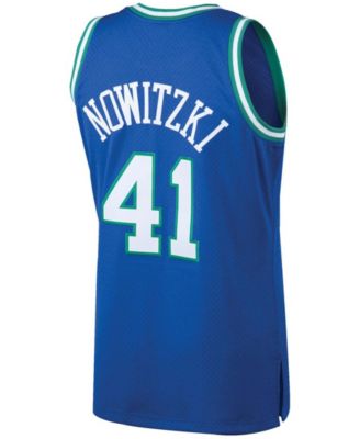 Men's Dirk Nowitzki Blue Dallas Mavericks 1998-99 Hardwood Classics Swingman Jersey