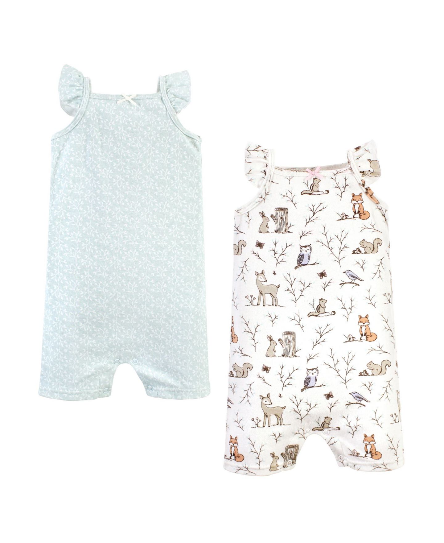 Комбинезоны Hudson Baby 2Pk для девочек-малышей, цвет: Тёмно-зелёный — фото 1