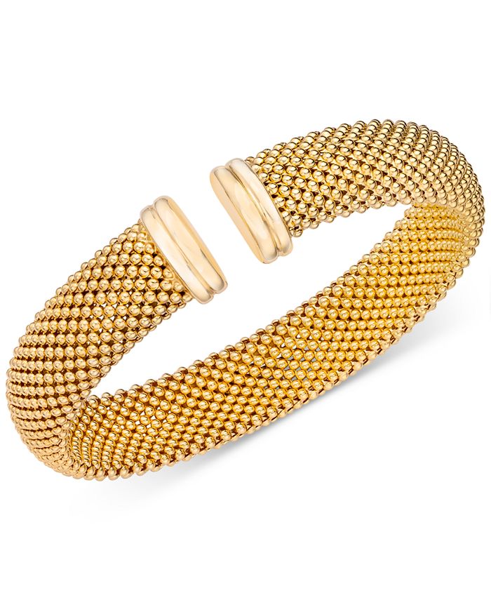 Italian gold mesh bracelets clearance