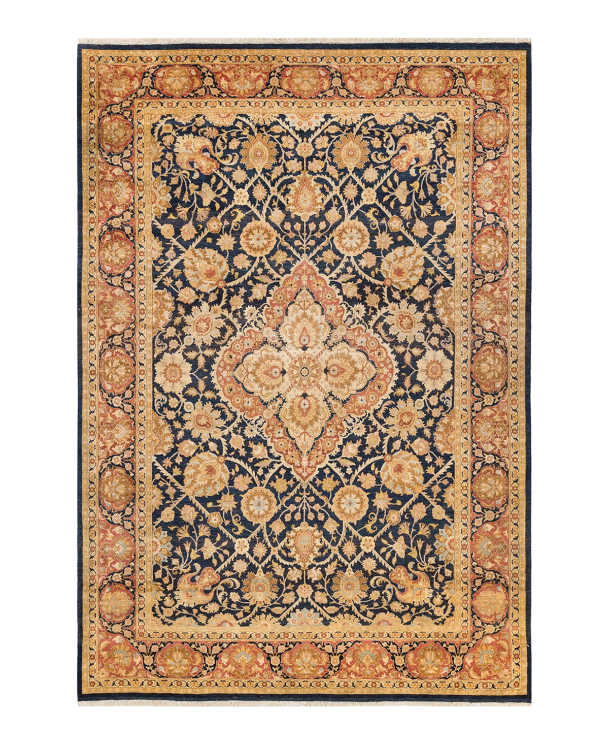 Closeout! Adorn Hand Woven Rugs Mogul M1190 6'2in x 9' Area Rug - Blue