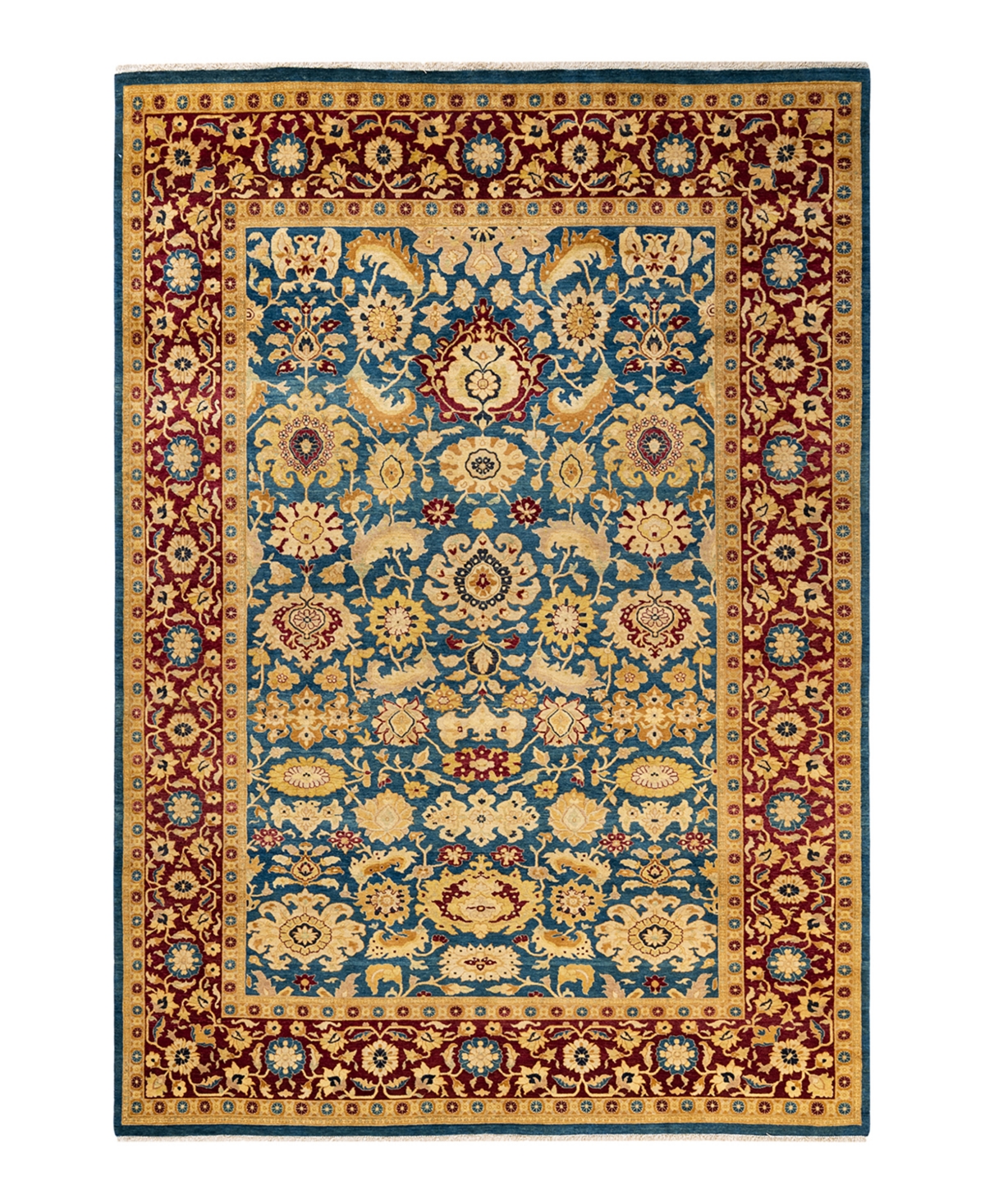 Closeout! Adorn Hand Woven Rugs Mogul M1404 6'1in x 8'10in Area Rug - Blue