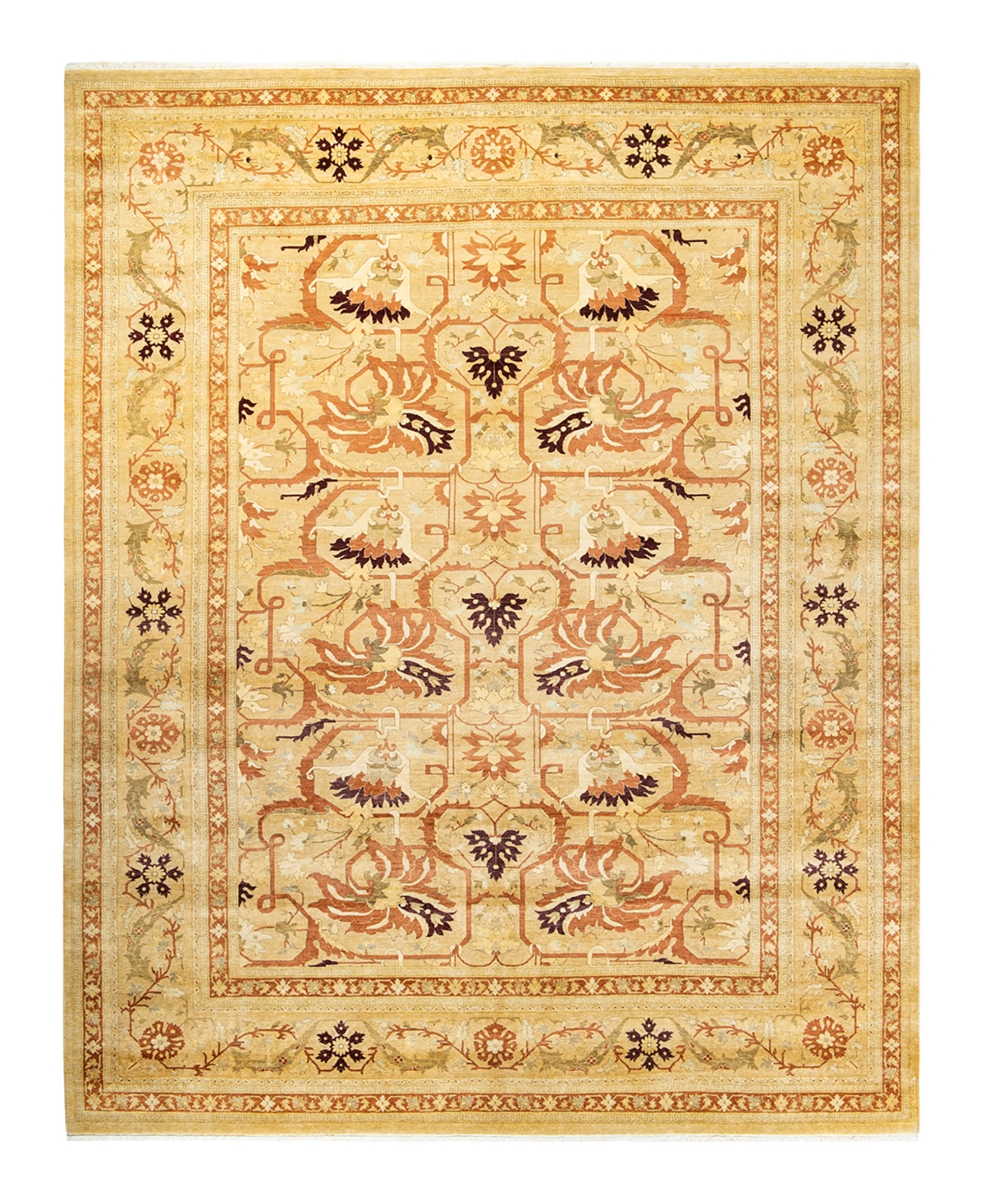Closeout! Adorn Hand Woven Rugs Mogul M1422 9'3in x 11'8in Area Rug - Yellow