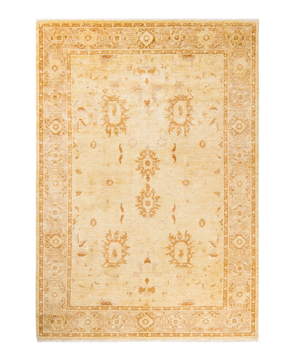 Closeout! Adorn Hand Woven Rugs Eclectic M1424 6'2in x 8'10in Area Rug - Yellow
