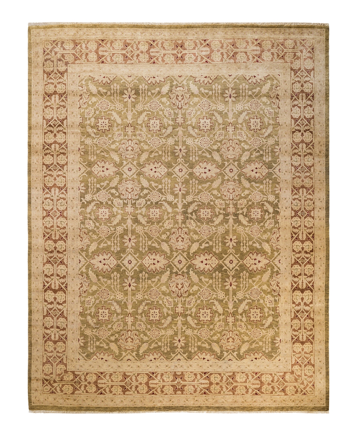 Closeout! Adorn Hand Woven Rugs Eclectic M1457 8'1in x 10'7in Area Rug - Green