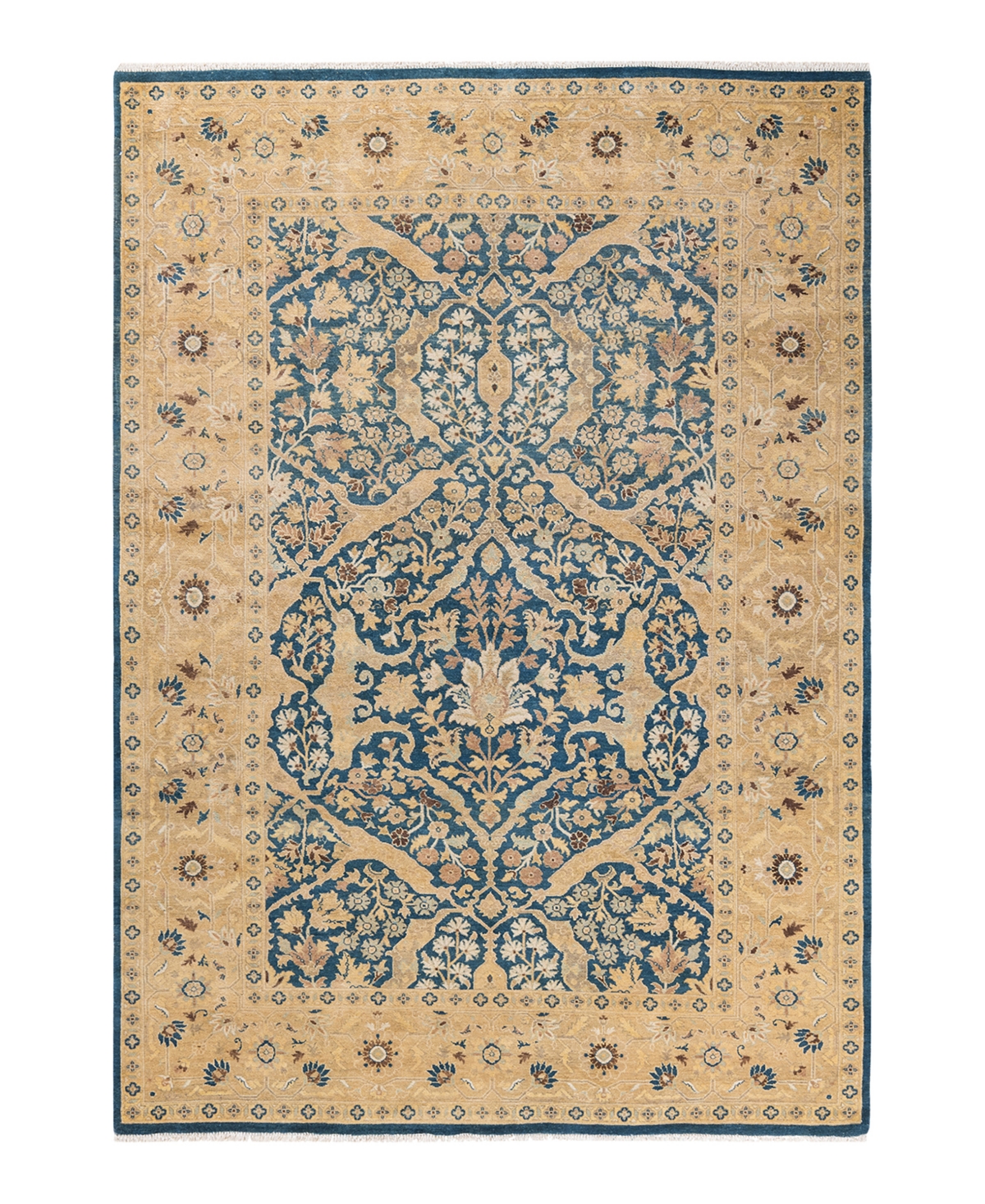 Closeout! Adorn Hand Woven Rugs Eclectic M1457 6'3in x 9' Area Rug - Blue