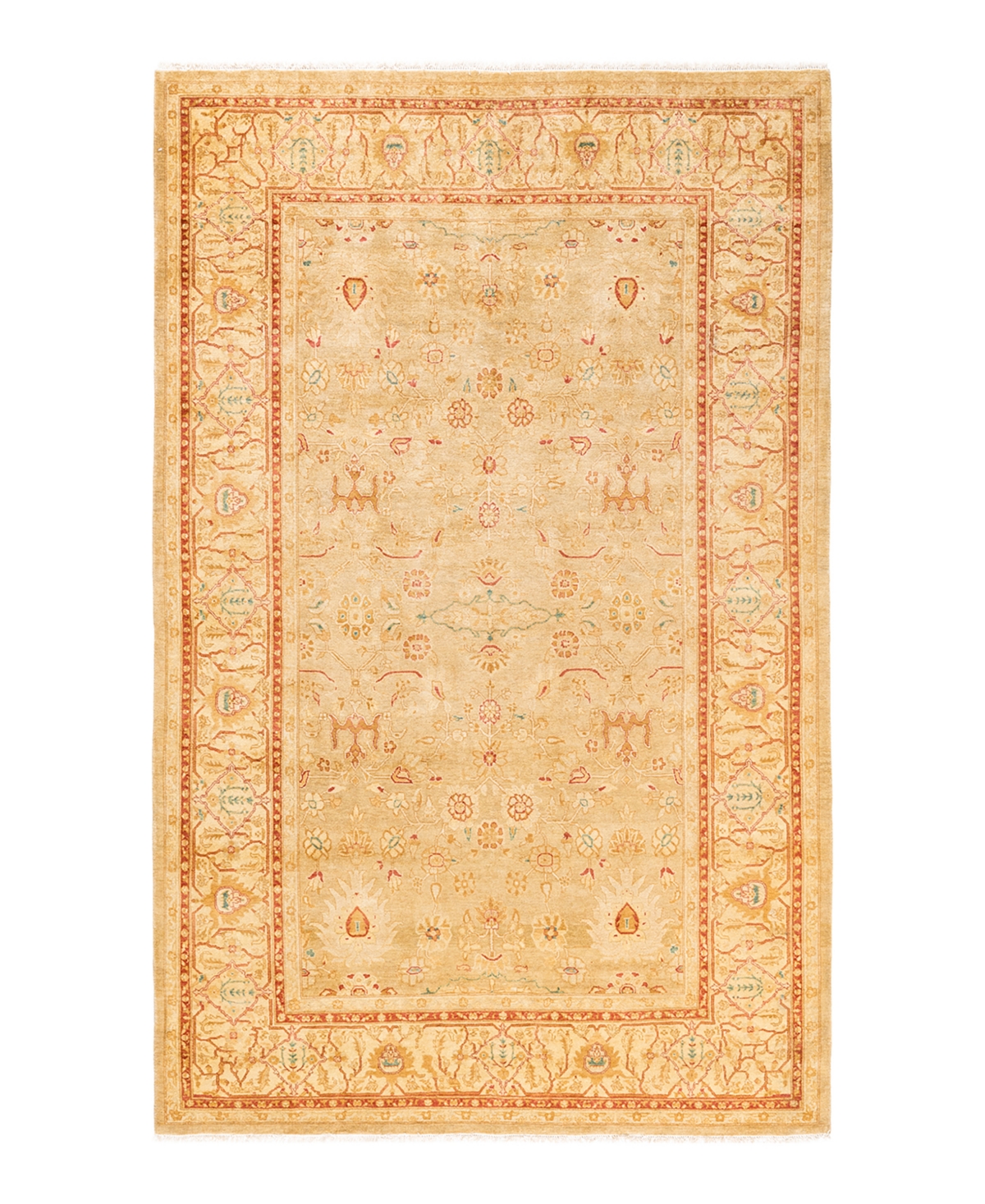 Closeout! Adorn Hand Woven Rugs Mogul M1462 6'1in x 9'4in Area Rug - Yellow
