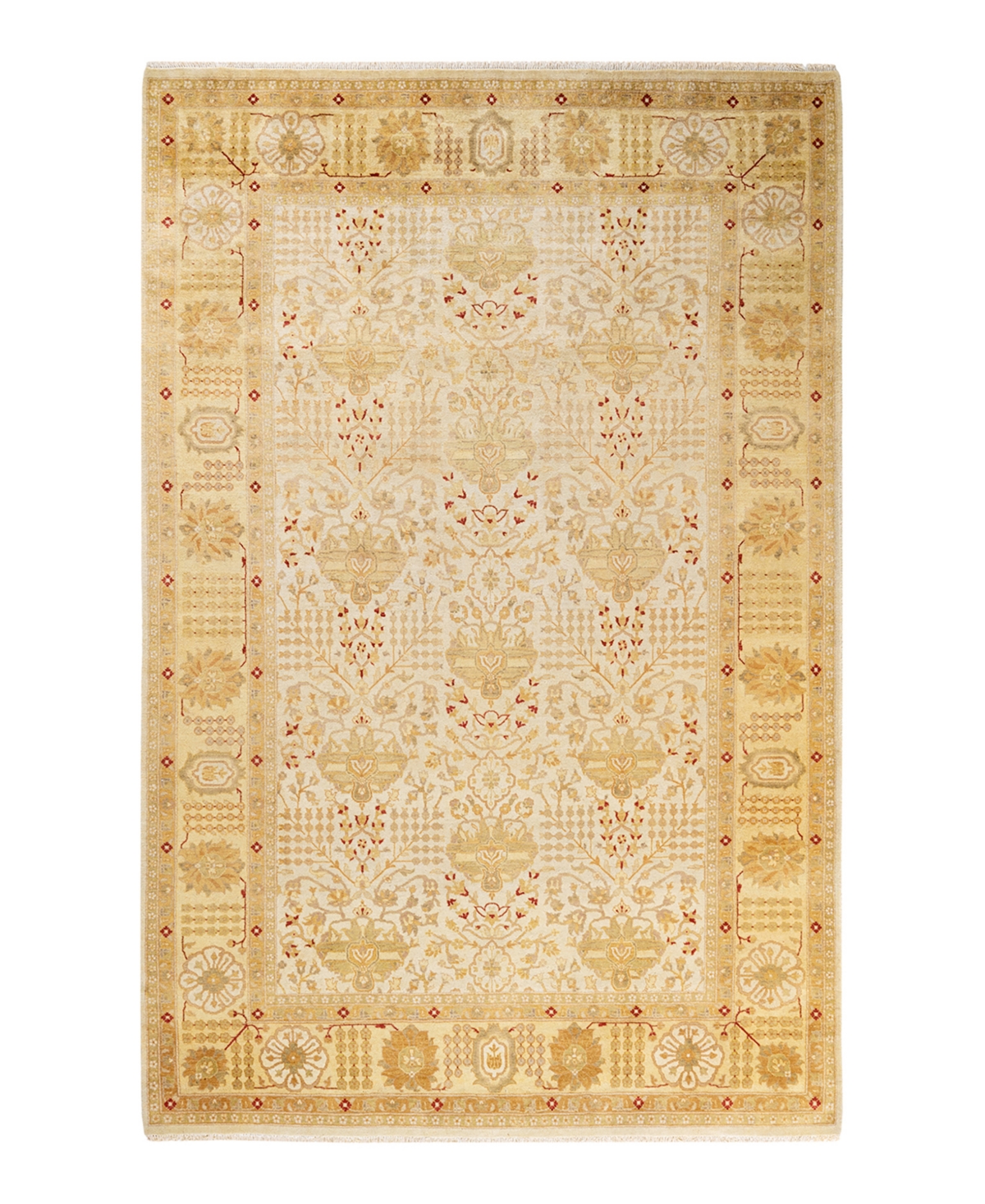 Closeout! Adorn Hand Woven Rugs Mogul M1462 6'1in x 9'3in Area Rug - Ivory