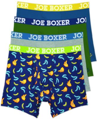 Joe Boxer Men's 4-Piece Fun, Soft and Comfortable Cotton Boxer Briefs Set -  Macy's