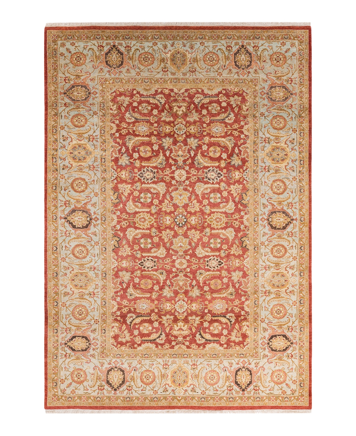 Closeout! Adorn Hand Woven Rugs Mogul M1494 6'1in x 9'1in Area Rug - Orange