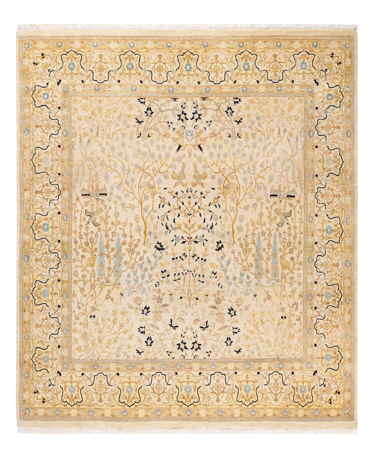 Closeout! Adorn Hand Woven Rugs Mogul M1550 6'3in x 6'4in Square Area Rug - Ivory