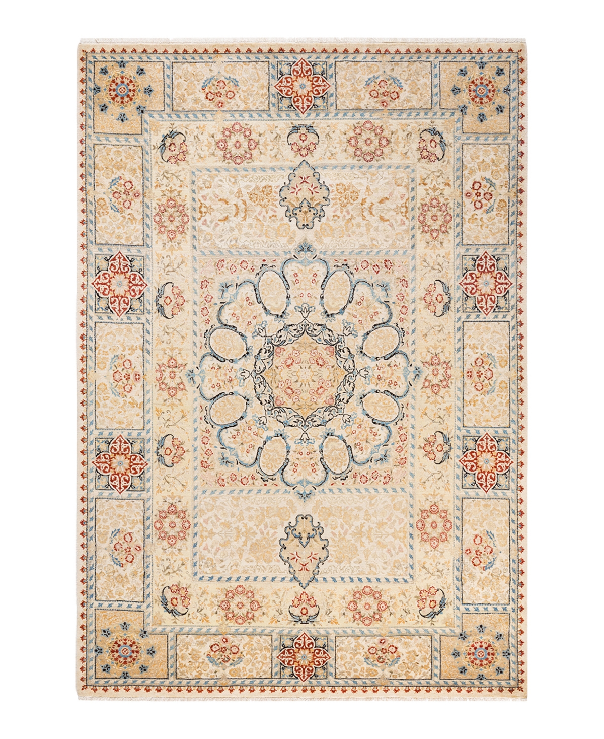 Closeout! Adorn Hand Woven Rugs Mogul M1605 6'2in x 9'1in Area Rug - Ivory
